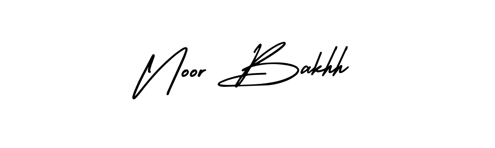 The best way (AmerikaSignatureDemo-Regular) to make a short signature is to pick only two or three words in your name. The name Noor Bakhh include a total of six letters. For converting this name. Noor Bakhh signature style 3 images and pictures png