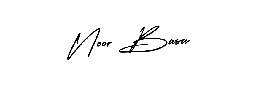 Design your own signature with our free online signature maker. With this signature software, you can create a handwritten (AmerikaSignatureDemo-Regular) signature for name Noor Basa. Noor Basa signature style 3 images and pictures png