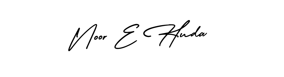 You should practise on your own different ways (AmerikaSignatureDemo-Regular) to write your name (Noor E Huda) in signature. don't let someone else do it for you. Noor E Huda signature style 3 images and pictures png