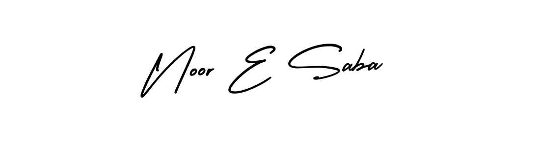 Also You can easily find your signature by using the search form. We will create Noor E Saba name handwritten signature images for you free of cost using AmerikaSignatureDemo-Regular sign style. Noor E Saba signature style 3 images and pictures png