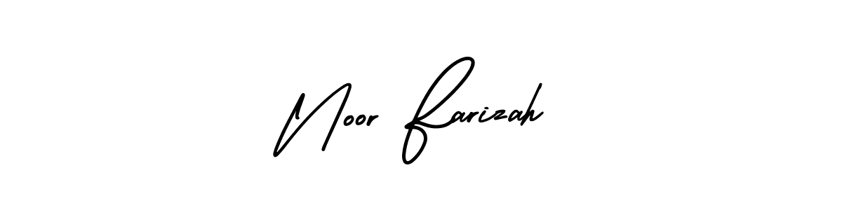 It looks lik you need a new signature style for name Noor Farizah. Design unique handwritten (AmerikaSignatureDemo-Regular) signature with our free signature maker in just a few clicks. Noor Farizah signature style 3 images and pictures png