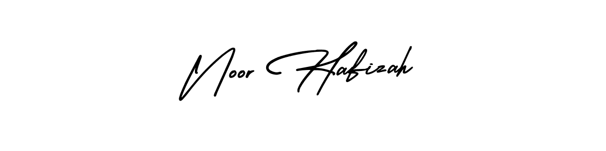 This is the best signature style for the Noor Hafizah name. Also you like these signature font (AmerikaSignatureDemo-Regular). Mix name signature. Noor Hafizah signature style 3 images and pictures png