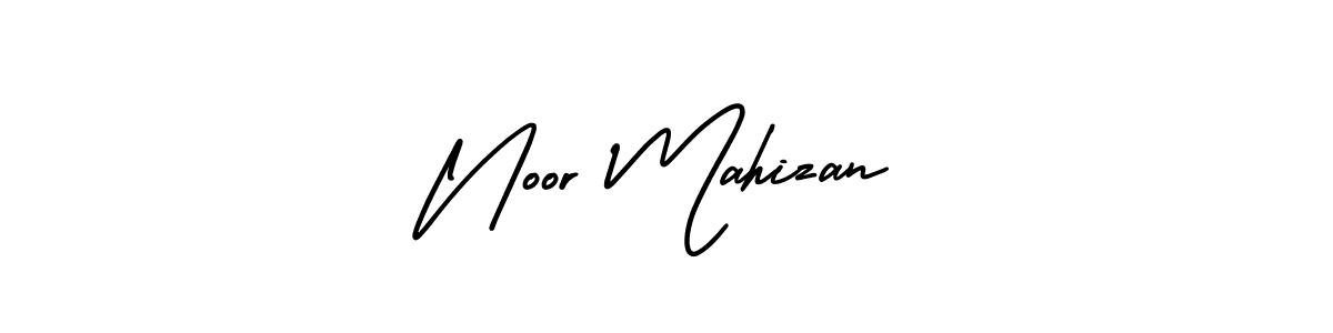 How to make Noor Mahizan name signature. Use AmerikaSignatureDemo-Regular style for creating short signs online. This is the latest handwritten sign. Noor Mahizan signature style 3 images and pictures png