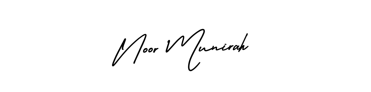 if you are searching for the best signature style for your name Noor Munirah. so please give up your signature search. here we have designed multiple signature styles  using AmerikaSignatureDemo-Regular. Noor Munirah signature style 3 images and pictures png