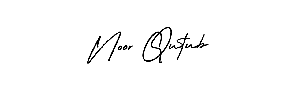 How to make Noor Qutub name signature. Use AmerikaSignatureDemo-Regular style for creating short signs online. This is the latest handwritten sign. Noor Qutub signature style 3 images and pictures png