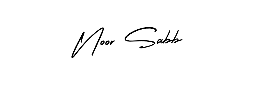 Design your own signature with our free online signature maker. With this signature software, you can create a handwritten (AmerikaSignatureDemo-Regular) signature for name Noor Sabb. Noor Sabb signature style 3 images and pictures png