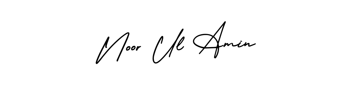 The best way (AmerikaSignatureDemo-Regular) to make a short signature is to pick only two or three words in your name. The name Noor Ul Amin include a total of six letters. For converting this name. Noor Ul Amin signature style 3 images and pictures png