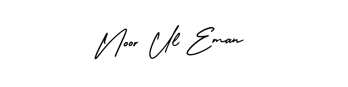 You should practise on your own different ways (AmerikaSignatureDemo-Regular) to write your name (Noor Ul Eman) in signature. don't let someone else do it for you. Noor Ul Eman signature style 3 images and pictures png