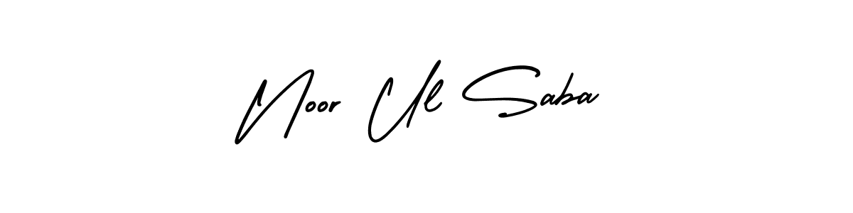 Design your own signature with our free online signature maker. With this signature software, you can create a handwritten (AmerikaSignatureDemo-Regular) signature for name Noor Ul Saba. Noor Ul Saba signature style 3 images and pictures png