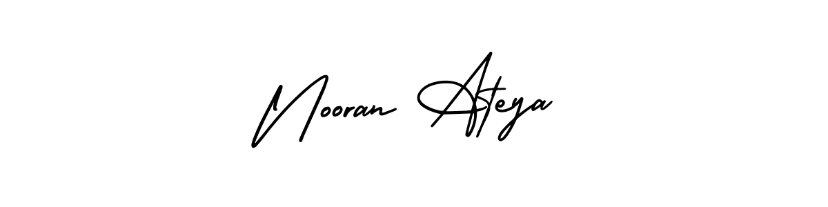 How to Draw Nooran Ateya signature style? AmerikaSignatureDemo-Regular is a latest design signature styles for name Nooran Ateya. Nooran Ateya signature style 3 images and pictures png