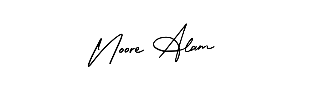 This is the best signature style for the Noore Alam name. Also you like these signature font (AmerikaSignatureDemo-Regular). Mix name signature. Noore Alam signature style 3 images and pictures png