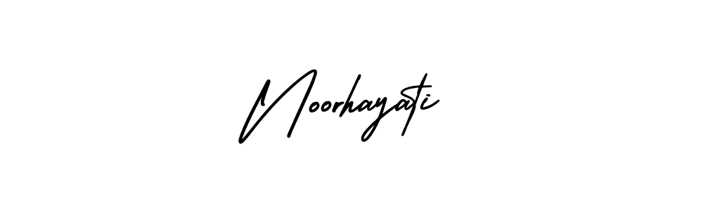 Make a beautiful signature design for name Noorhayati. With this signature (AmerikaSignatureDemo-Regular) style, you can create a handwritten signature for free. Noorhayati signature style 3 images and pictures png