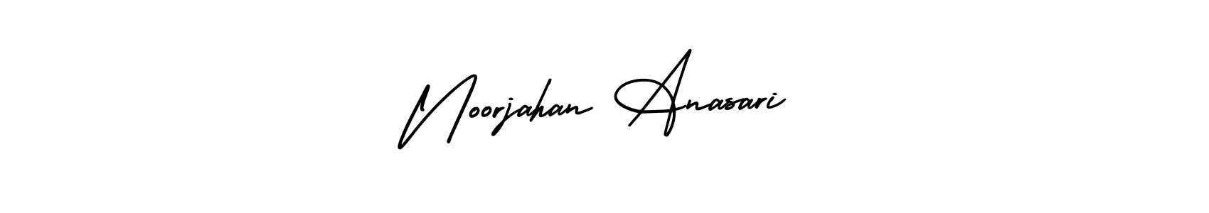 Make a beautiful signature design for name Noorjahan Anasari. With this signature (AmerikaSignatureDemo-Regular) style, you can create a handwritten signature for free. Noorjahan Anasari signature style 3 images and pictures png
