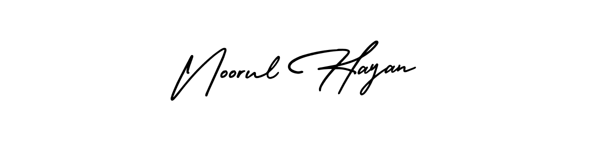 Noorul Hayan stylish signature style. Best Handwritten Sign (AmerikaSignatureDemo-Regular) for my name. Handwritten Signature Collection Ideas for my name Noorul Hayan. Noorul Hayan signature style 3 images and pictures png
