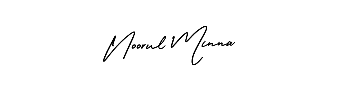 How to make Noorul Minna name signature. Use AmerikaSignatureDemo-Regular style for creating short signs online. This is the latest handwritten sign. Noorul Minna signature style 3 images and pictures png