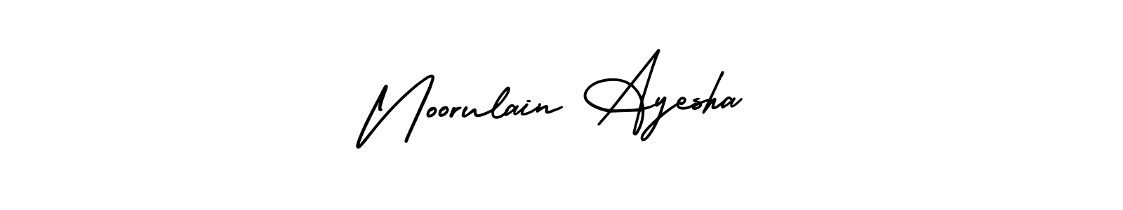 Design your own signature with our free online signature maker. With this signature software, you can create a handwritten (AmerikaSignatureDemo-Regular) signature for name Noorulain Ayesha. Noorulain Ayesha signature style 3 images and pictures png