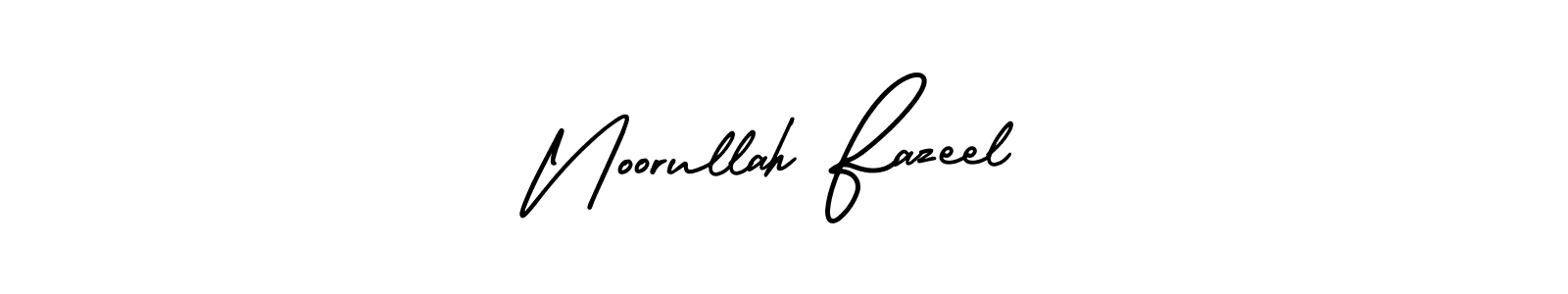 Design your own signature with our free online signature maker. With this signature software, you can create a handwritten (AmerikaSignatureDemo-Regular) signature for name Noorullah Fazeel. Noorullah Fazeel signature style 3 images and pictures png