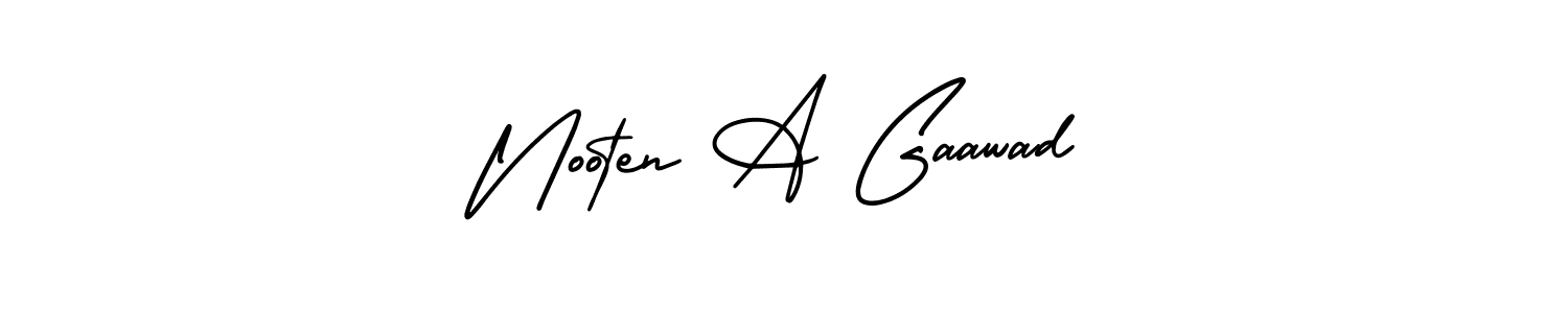 How to make Nooten A Gaawad name signature. Use AmerikaSignatureDemo-Regular style for creating short signs online. This is the latest handwritten sign. Nooten A Gaawad signature style 3 images and pictures png