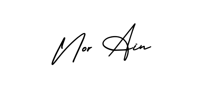 Best and Professional Signature Style for Nor Ain. AmerikaSignatureDemo-Regular Best Signature Style Collection. Nor Ain signature style 3 images and pictures png