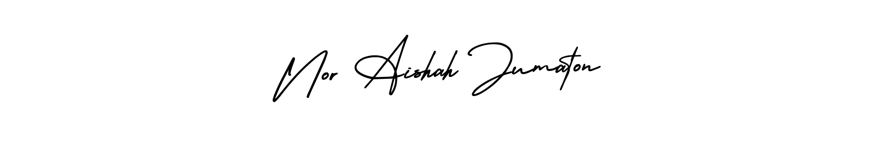 Use a signature maker to create a handwritten signature online. With this signature software, you can design (AmerikaSignatureDemo-Regular) your own signature for name Nor Aishah Jumaton. Nor Aishah Jumaton signature style 3 images and pictures png