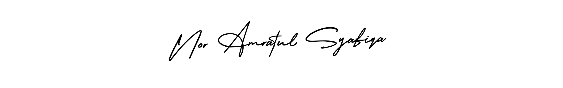 You can use this online signature creator to create a handwritten signature for the name Nor Amratul Syafiqa. This is the best online autograph maker. Nor Amratul Syafiqa signature style 3 images and pictures png