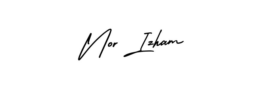 Design your own signature with our free online signature maker. With this signature software, you can create a handwritten (AmerikaSignatureDemo-Regular) signature for name Nor Izham. Nor Izham signature style 3 images and pictures png