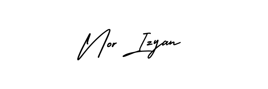 if you are searching for the best signature style for your name Nor Izyan. so please give up your signature search. here we have designed multiple signature styles  using AmerikaSignatureDemo-Regular. Nor Izyan signature style 3 images and pictures png