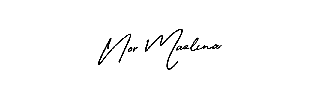 Also we have Nor Mazlina name is the best signature style. Create professional handwritten signature collection using AmerikaSignatureDemo-Regular autograph style. Nor Mazlina signature style 3 images and pictures png