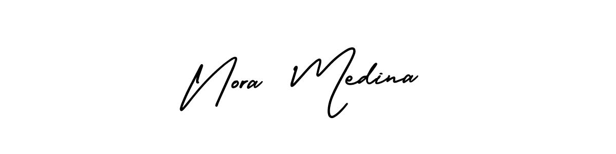 Design your own signature with our free online signature maker. With this signature software, you can create a handwritten (AmerikaSignatureDemo-Regular) signature for name Nora  Medina. Nora  Medina signature style 3 images and pictures png