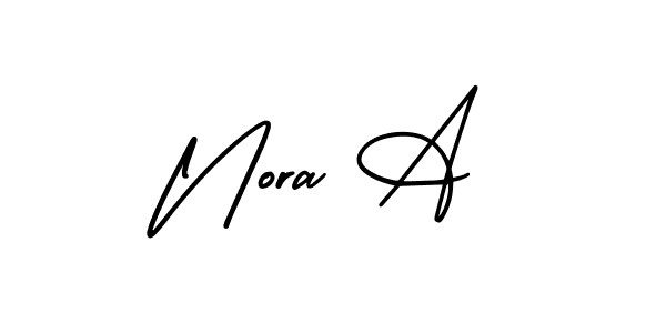 How to make Nora A signature? AmerikaSignatureDemo-Regular is a professional autograph style. Create handwritten signature for Nora A name. Nora A signature style 3 images and pictures png