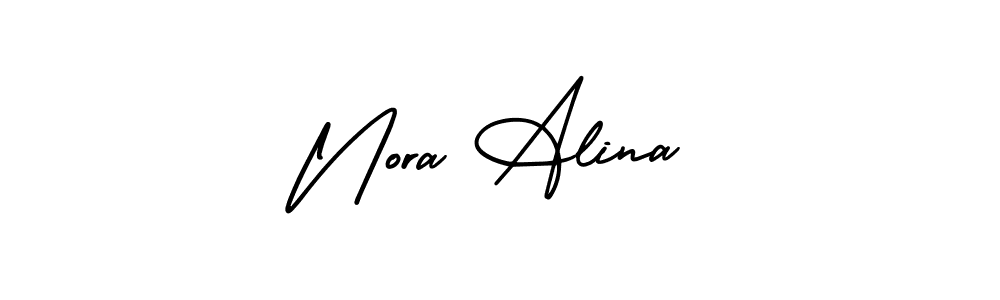 Make a short Nora Alina signature style. Manage your documents anywhere anytime using AmerikaSignatureDemo-Regular. Create and add eSignatures, submit forms, share and send files easily. Nora Alina signature style 3 images and pictures png