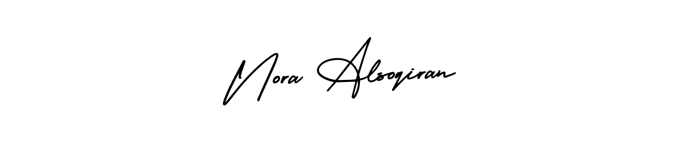 How to make Nora Alsoqiran name signature. Use AmerikaSignatureDemo-Regular style for creating short signs online. This is the latest handwritten sign. Nora Alsoqiran signature style 3 images and pictures png