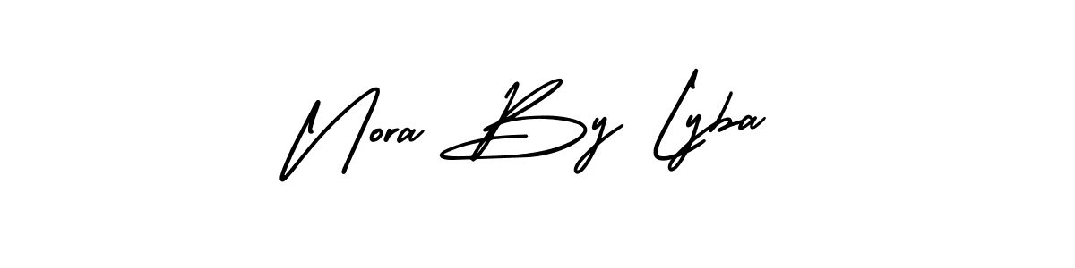 The best way (AmerikaSignatureDemo-Regular) to make a short signature is to pick only two or three words in your name. The name Nora By Lyba include a total of six letters. For converting this name. Nora By Lyba signature style 3 images and pictures png