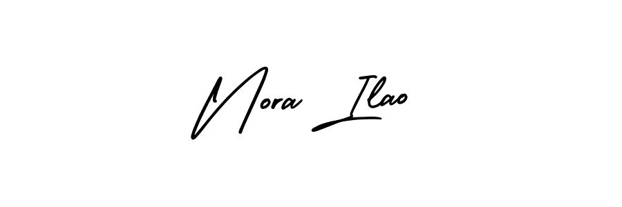 This is the best signature style for the Nora Ilao name. Also you like these signature font (AmerikaSignatureDemo-Regular). Mix name signature. Nora Ilao signature style 3 images and pictures png