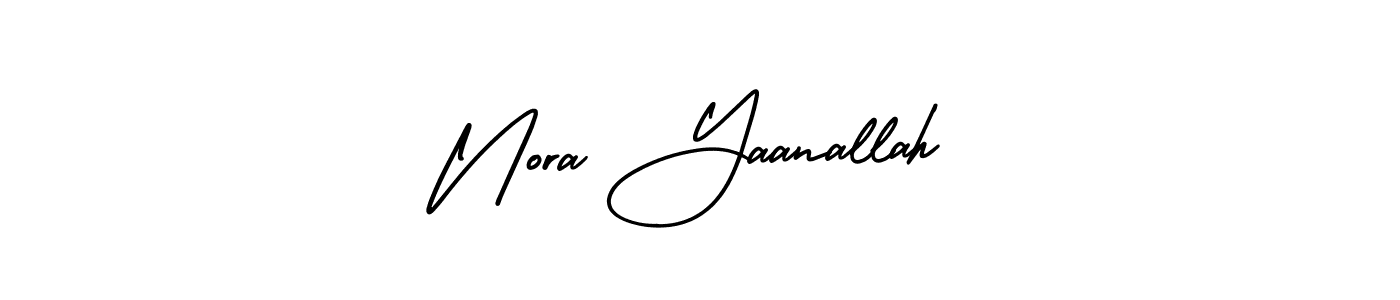 if you are searching for the best signature style for your name Nora Yaanallah. so please give up your signature search. here we have designed multiple signature styles  using AmerikaSignatureDemo-Regular. Nora Yaanallah signature style 3 images and pictures png