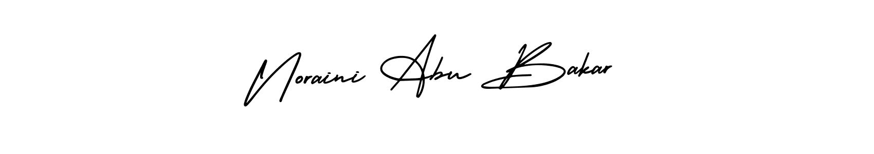 Make a short Noraini Abu Bakar signature style. Manage your documents anywhere anytime using AmerikaSignatureDemo-Regular. Create and add eSignatures, submit forms, share and send files easily. Noraini Abu Bakar signature style 3 images and pictures png