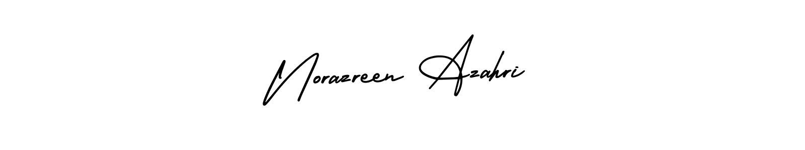 Also You can easily find your signature by using the search form. We will create Norazreen Azahri name handwritten signature images for you free of cost using AmerikaSignatureDemo-Regular sign style. Norazreen Azahri signature style 3 images and pictures png