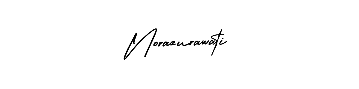 How to make Norazurawati name signature. Use AmerikaSignatureDemo-Regular style for creating short signs online. This is the latest handwritten sign. Norazurawati signature style 3 images and pictures png