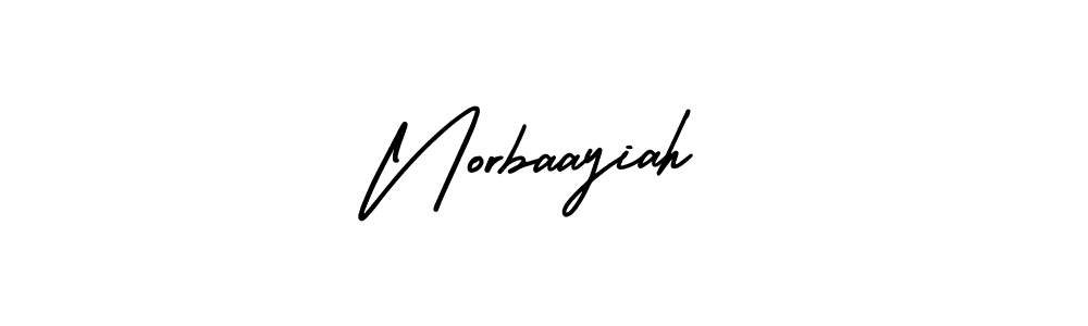 Norbaayiah stylish signature style. Best Handwritten Sign (AmerikaSignatureDemo-Regular) for my name. Handwritten Signature Collection Ideas for my name Norbaayiah. Norbaayiah signature style 3 images and pictures png