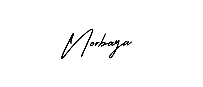 Use a signature maker to create a handwritten signature online. With this signature software, you can design (AmerikaSignatureDemo-Regular) your own signature for name Norbaya. Norbaya signature style 3 images and pictures png
