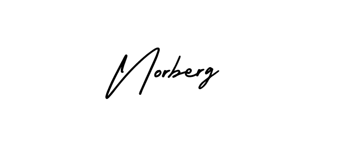 The best way (AmerikaSignatureDemo-Regular) to make a short signature is to pick only two or three words in your name. The name Norberg include a total of six letters. For converting this name. Norberg signature style 3 images and pictures png