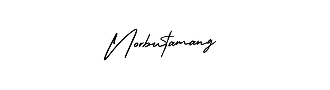 AmerikaSignatureDemo-Regular is a professional signature style that is perfect for those who want to add a touch of class to their signature. It is also a great choice for those who want to make their signature more unique. Get Norbutamang name to fancy signature for free. Norbutamang signature style 3 images and pictures png