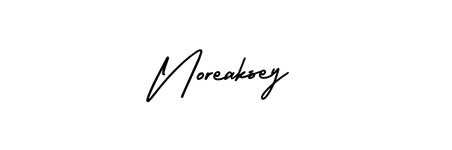 Make a beautiful signature design for name Noreaksey. With this signature (AmerikaSignatureDemo-Regular) style, you can create a handwritten signature for free. Noreaksey signature style 3 images and pictures png