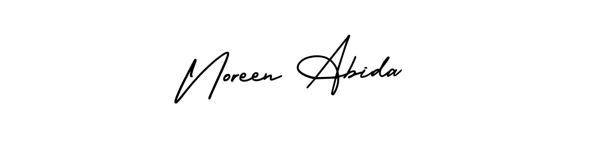 Use a signature maker to create a handwritten signature online. With this signature software, you can design (AmerikaSignatureDemo-Regular) your own signature for name Noreen Abida. Noreen Abida signature style 3 images and pictures png