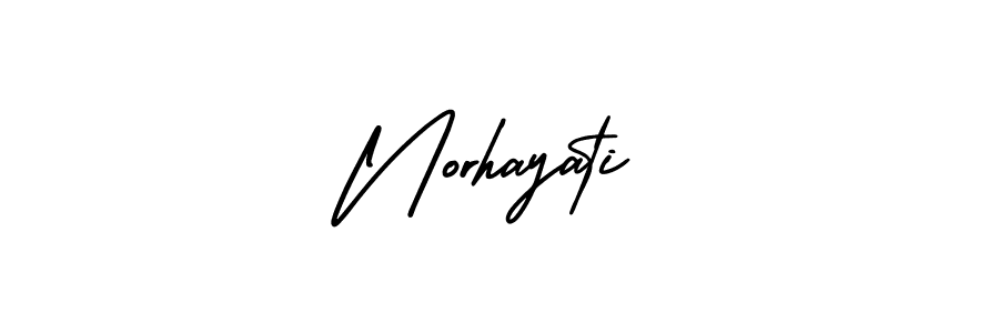 How to Draw Norhayati signature style? AmerikaSignatureDemo-Regular is a latest design signature styles for name Norhayati. Norhayati signature style 3 images and pictures png