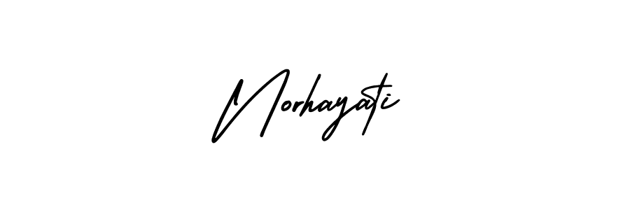 Make a beautiful signature design for name Norhayati. With this signature (AmerikaSignatureDemo-Regular) style, you can create a handwritten signature for free. Norhayati signature style 3 images and pictures png
