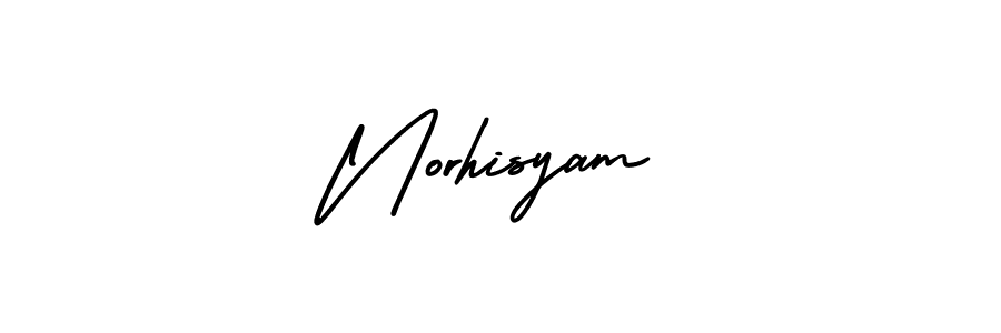 Also You can easily find your signature by using the search form. We will create Norhisyam name handwritten signature images for you free of cost using AmerikaSignatureDemo-Regular sign style. Norhisyam signature style 3 images and pictures png