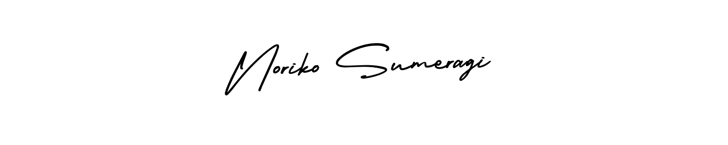 How to make Noriko Sumeragi name signature. Use AmerikaSignatureDemo-Regular style for creating short signs online. This is the latest handwritten sign. Noriko Sumeragi signature style 3 images and pictures png