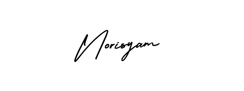 How to Draw Norisyam signature style? AmerikaSignatureDemo-Regular is a latest design signature styles for name Norisyam. Norisyam signature style 3 images and pictures png