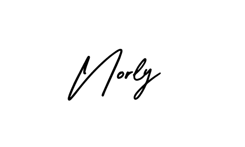 Norly stylish signature style. Best Handwritten Sign (AmerikaSignatureDemo-Regular) for my name. Handwritten Signature Collection Ideas for my name Norly. Norly signature style 3 images and pictures png